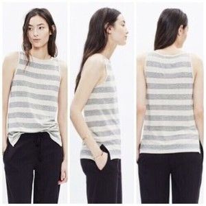 Madewell Striped Linen Tank Top Women Size XS Style E9583